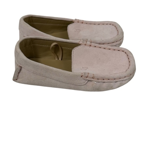 Janie and Jack pink suede driving moccasins 24 JJ Easter 1 size 7 - Picture 2 of 6